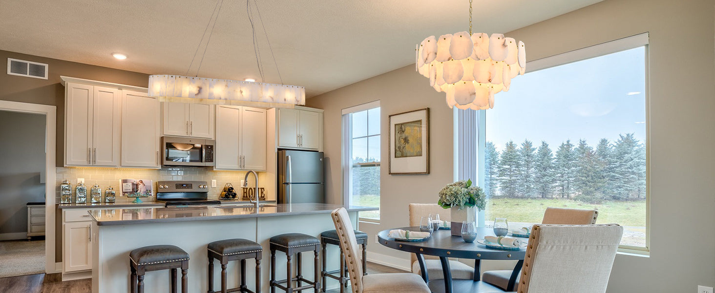 Moira Alabaster Multi-Tier Round Chandelier 32"D#Color_Brass