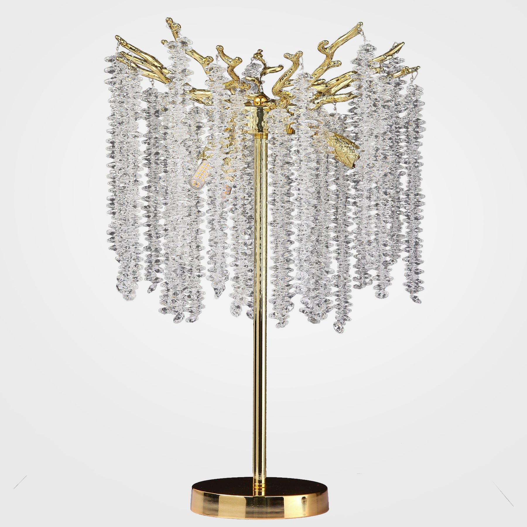 Justin Gold Coin Crystal Table Lamp For Bedroom