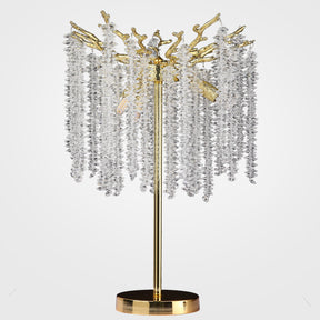 Justin Gold Coin Crystal Table Lamp For Bedroom