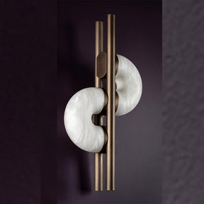 Elegant C-Shaped Alabaster Wall Light, Illuminating Beauty and Style Alabaster Global Wall Light, Bedroom Wall Light