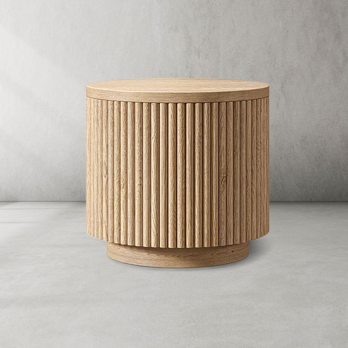 Mulho Wood Round Side Table