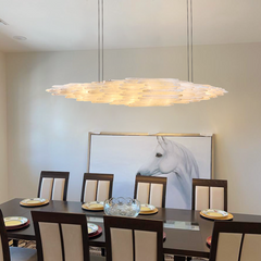 Selenite Pendant Chandelier 47" 59" 71"