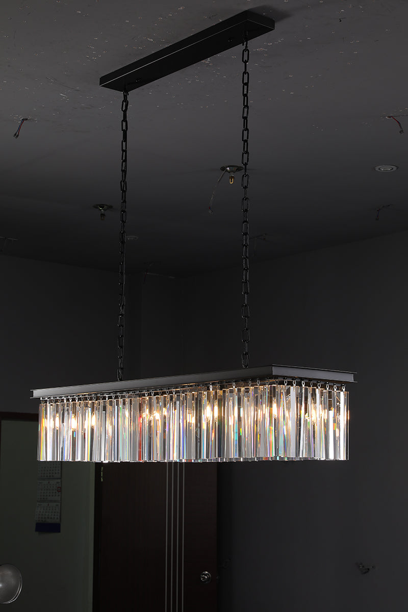 K9 Crystal Rectangular Chandelier For Living Room Dining Room