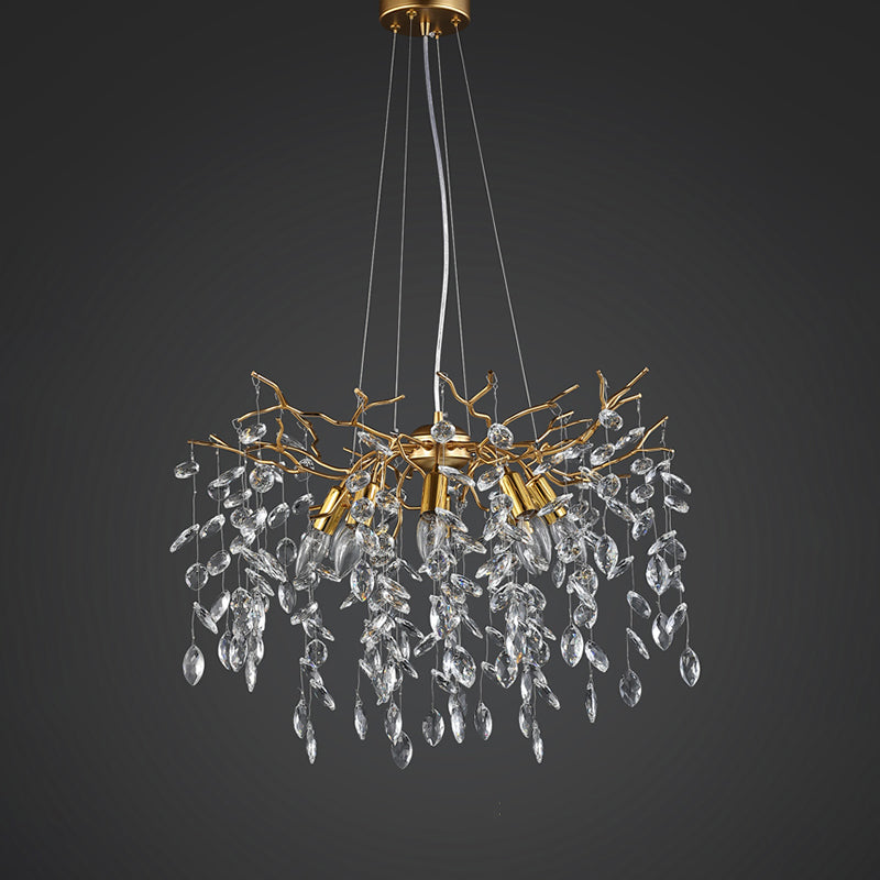 Tree Branch Crystal Chandelier Lighting 23.6" D