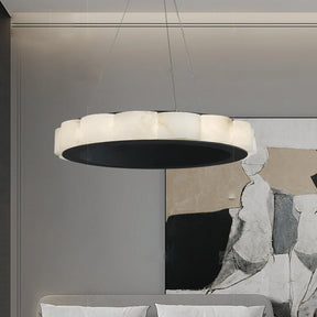 Moden Marble Round Chandelier Black