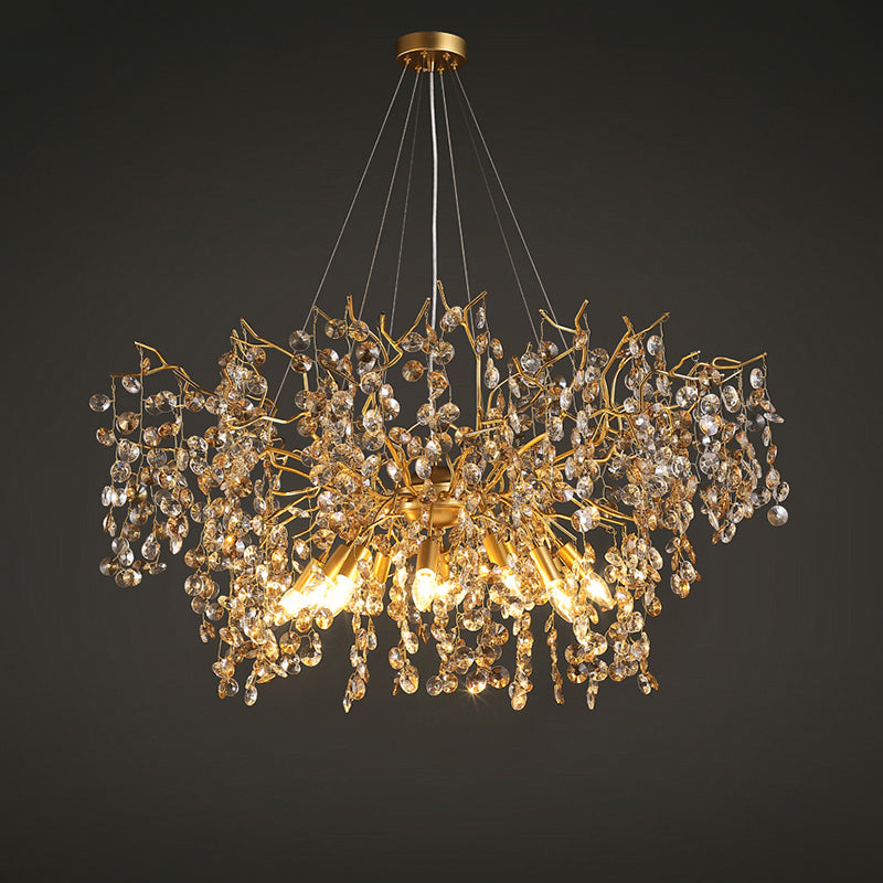 Crystal Chandelier Lighting, Large Kitchen Light Fixtures 39.4" D