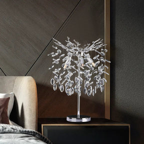 Flavia Clear Crystal Table Lamp For Bedroom