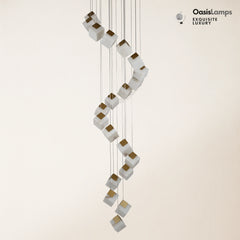 Dave Alabaster High Ceiling Staircase Chandelier 20'' 24''D#size_20-lights