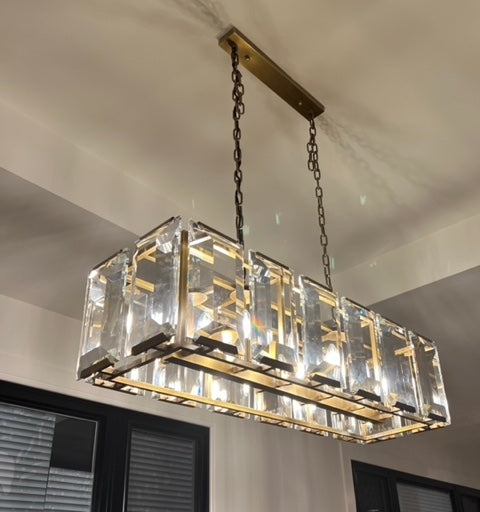 Harlow Crystal Rectangular Chandelier 42" 55" 62" 74"