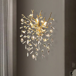 Flavia Stylish  Crystal Wall Sconce For Bedroom, Living Room