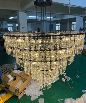 Marignac Crystal Chain  Multi-Tier Round Chandelier 36" 48" 60"