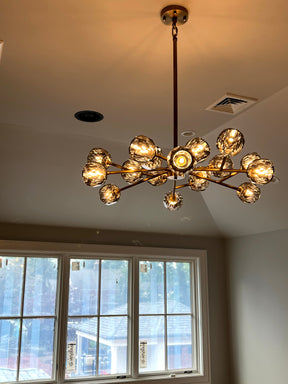 Belle Round Chandelier Clear and Smoke 24'' 36'' 48'' 60'' 72''