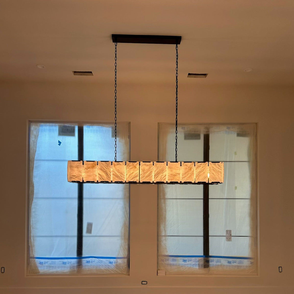 Harlow Calcite Rectangular Chandelier 42'' 55'' 62'' 74''