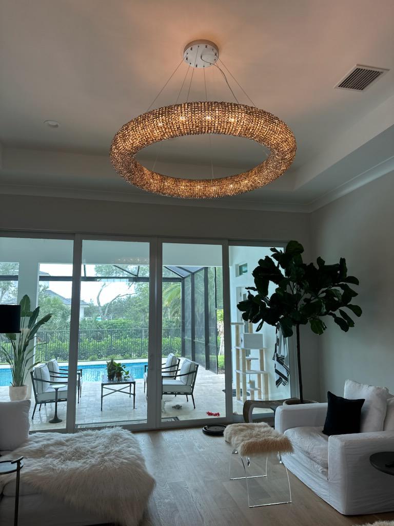 Aura Round Crystal Led Ring Chandelier 32'' 41'' 59''