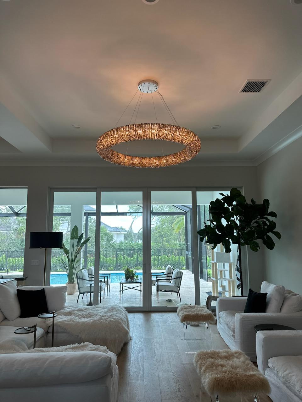 Aura Round Crystal Led Ring Chandelier 32'' 41'' 59''