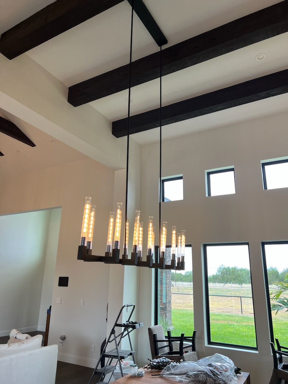 Clean Lines Linear Chandelier 55'' 67''