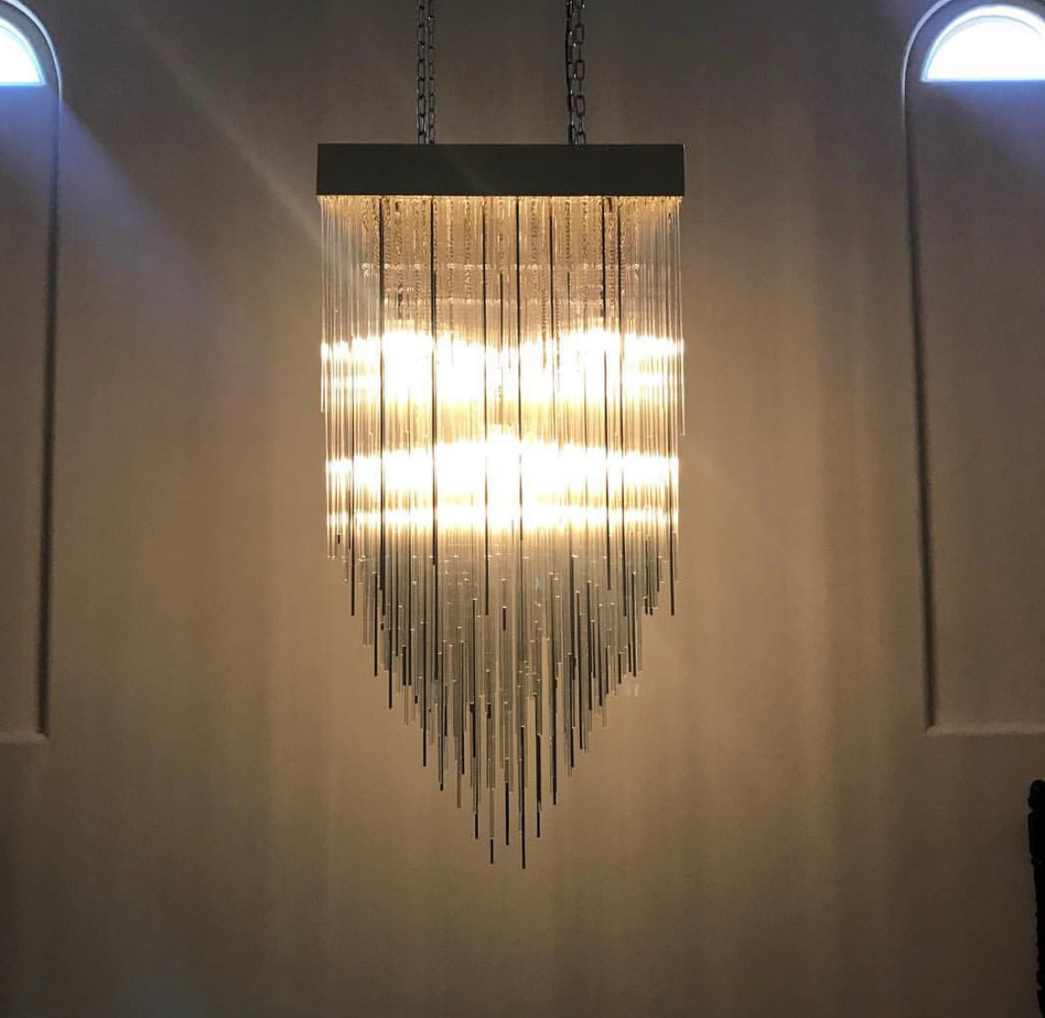 Cascade Square & Rectangular Chandelier D 20'' 30'' 54''