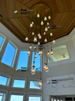 Customize-Raindrop Round Chandelier D 72"