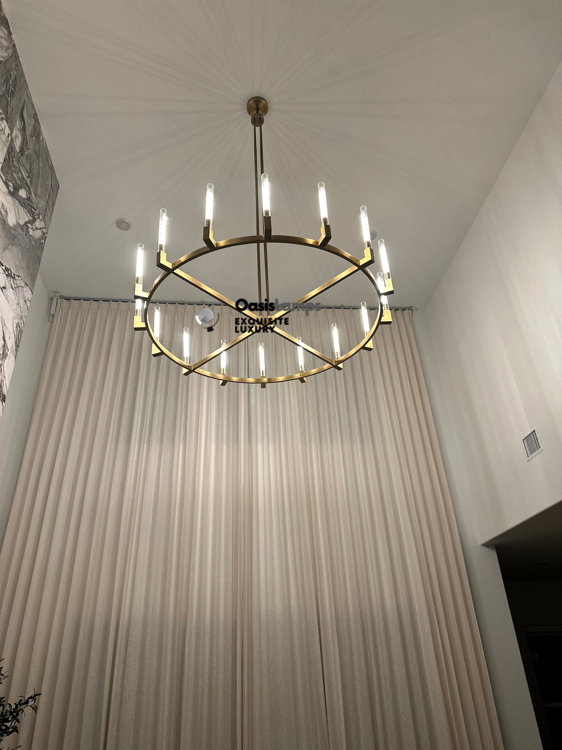 Clean Lines Round Chandelier D 72"