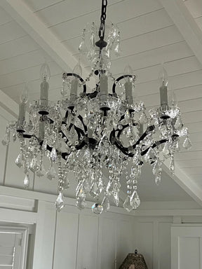 Roococo crystal Rectangular chandelier 63"