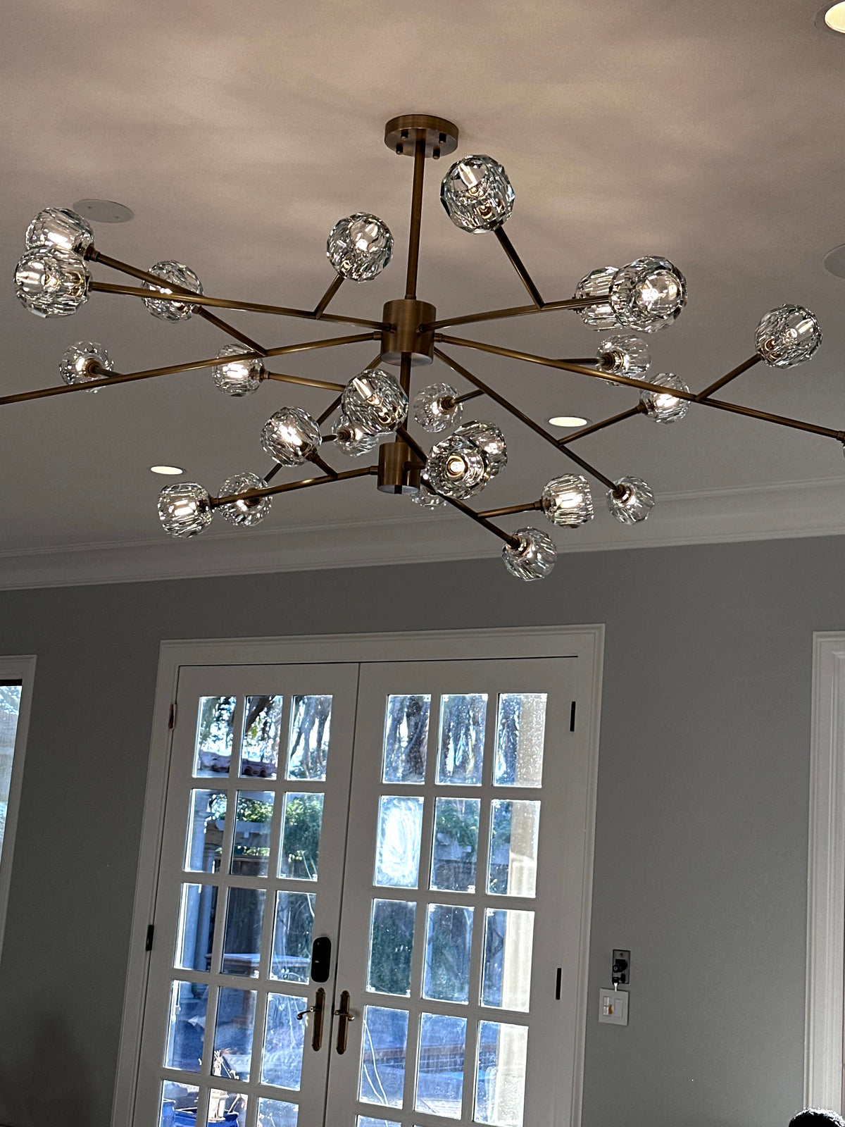 Customize- 2-Tiers Belle De Crystal Ball Chandelier  72''+36''