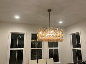 Chara Clear Glass Round Chandelier 62"