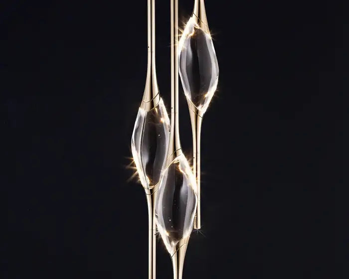 PEZEO 3-CRYSTAL Chandelier 8''DPEZZEO 3-CRYSTAL Chandelier D8''