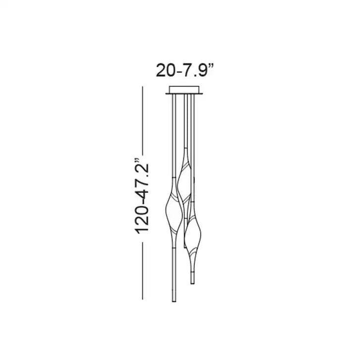 PEZEO 3-CRYSTAL Chandelier 8''DPEZZEO 3-CRYSTAL Chandelier D8''