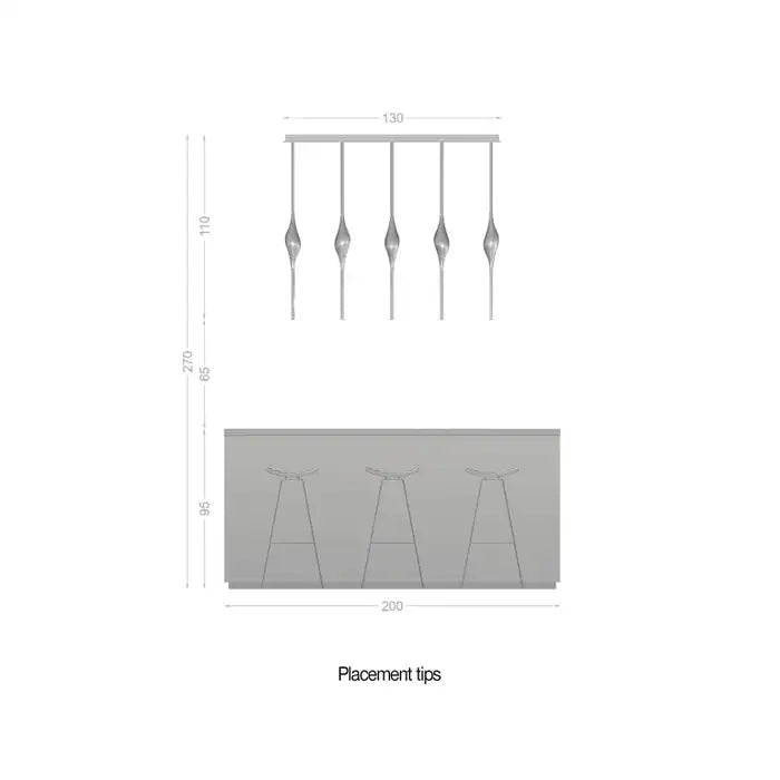 PEZEO CRYSTAL Long Chandelier L51'' 59''PEZZEO CRYSTAL Long Chandelier L51'' 59''