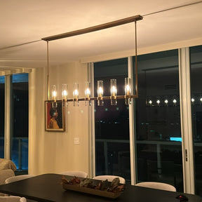 Ravelle Blown Linear Chandelier 59" 71"