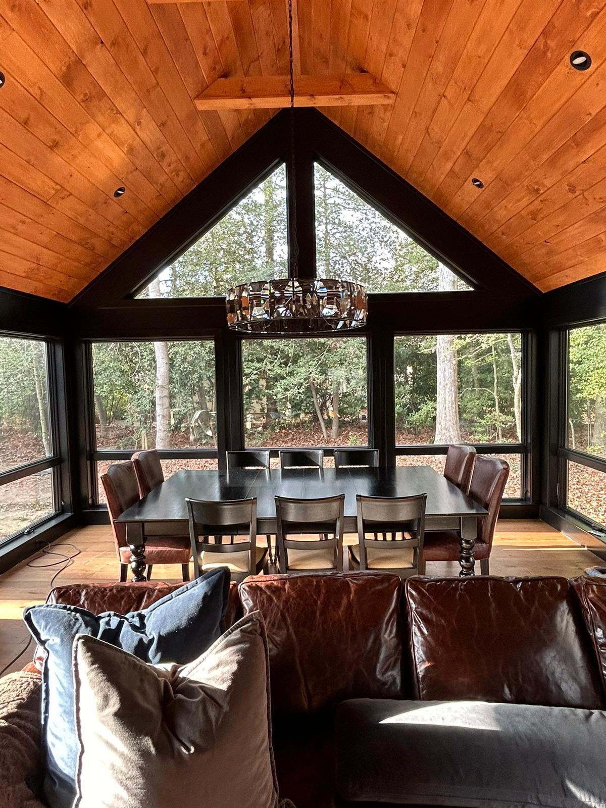 Hare Faceted Crystal Glass Round Chandelier D43"