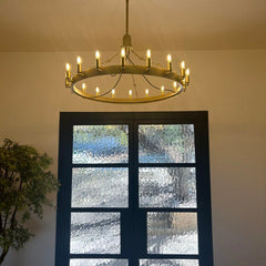 Vintage Filament Rectangular Chandelier For Living Room Dining Room