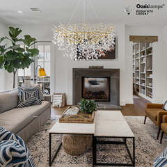 Frostleaf Branch Halo Chandelier 48"D#Color_Brass