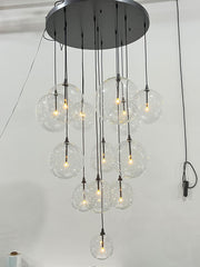 Globe Glass Modern Cluster Chandelier 44"