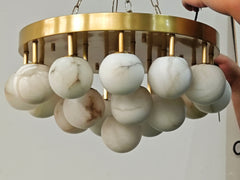 Nami Alabaster Global Ceiling Chandelier