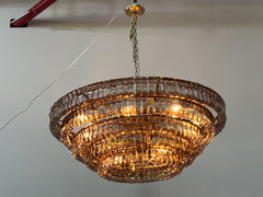 Art Glass Ghiaccio Round Chandelier 36" 48"