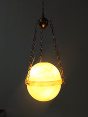 Dina Alabaster Globe Pendant Light 10"D 20"D
