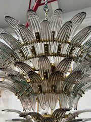 Murano Palmette Glass Smoked Chandelier 45.3"