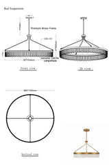 Calcite Round Chandelier Custom 60"-ROD