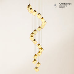 Dave Alabaster High Ceiling Staircase Chandelier 20'' 24''D#size_20-lights