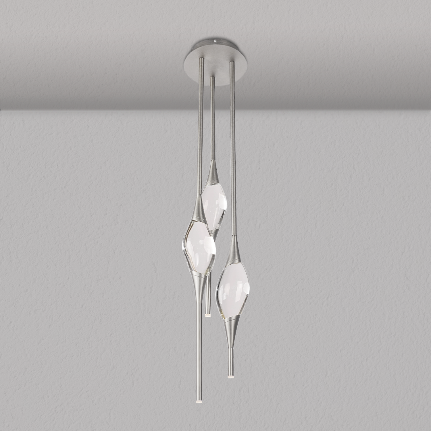 PEZEO 3-CRYSTAL Chandelier 8''DPEZZEO 3-CRYSTAL Chandelier D8''