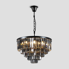 Odeon Crystal Fringe Round Chandelier Collection