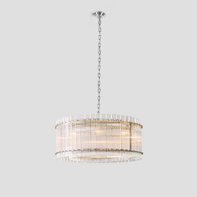 Carmel Round Ribbed Glass Chandelier