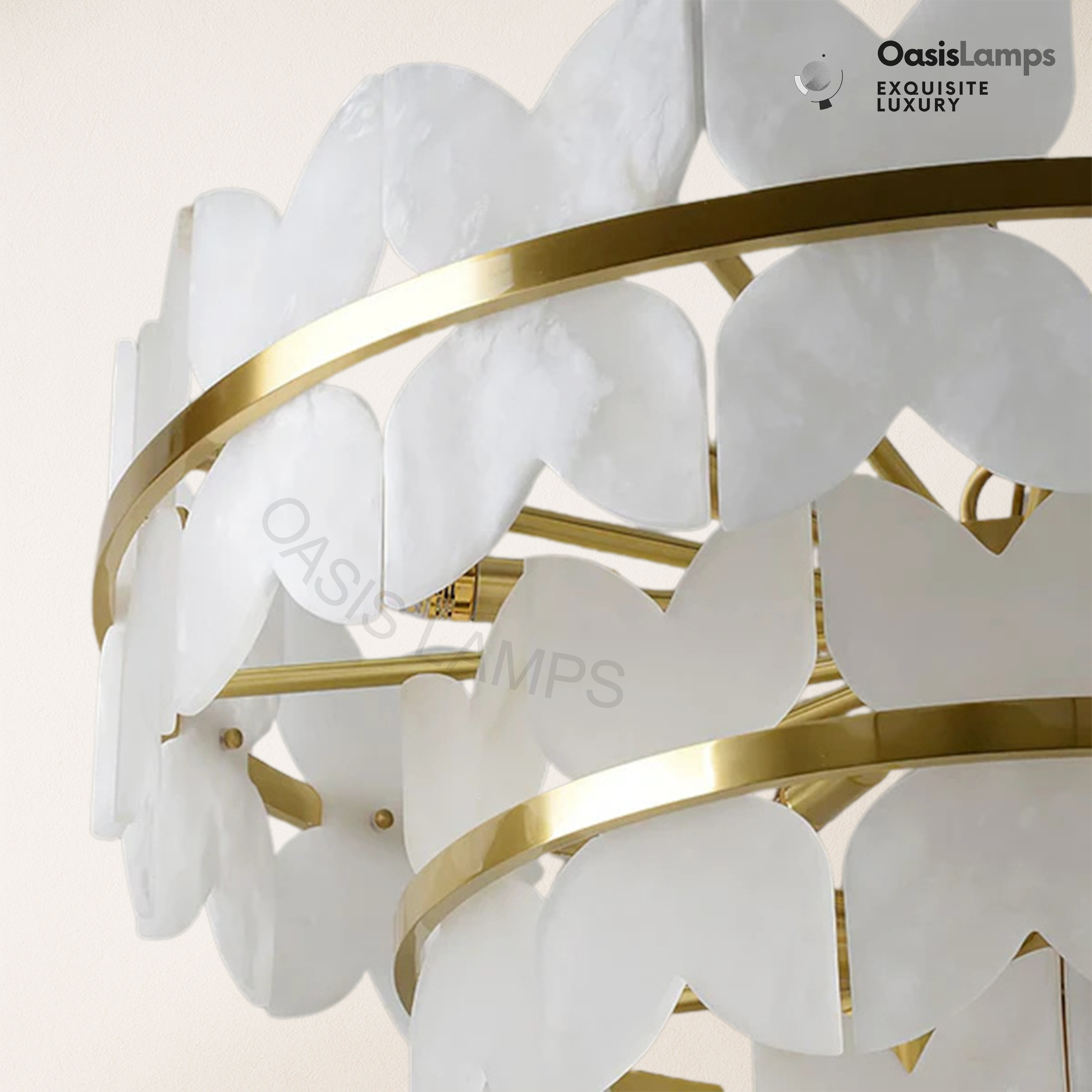 Alabaster Cloudscape Brass 3-Layer ChandelierAlabaster Cloudscape Brass 1-Layer #Colour_Brass