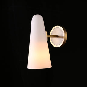 Gloria White Ceram Shade Wall Sconce