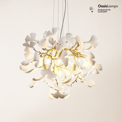 Twilight Branches Ceramic Glow Round Chandelier 23.6"D