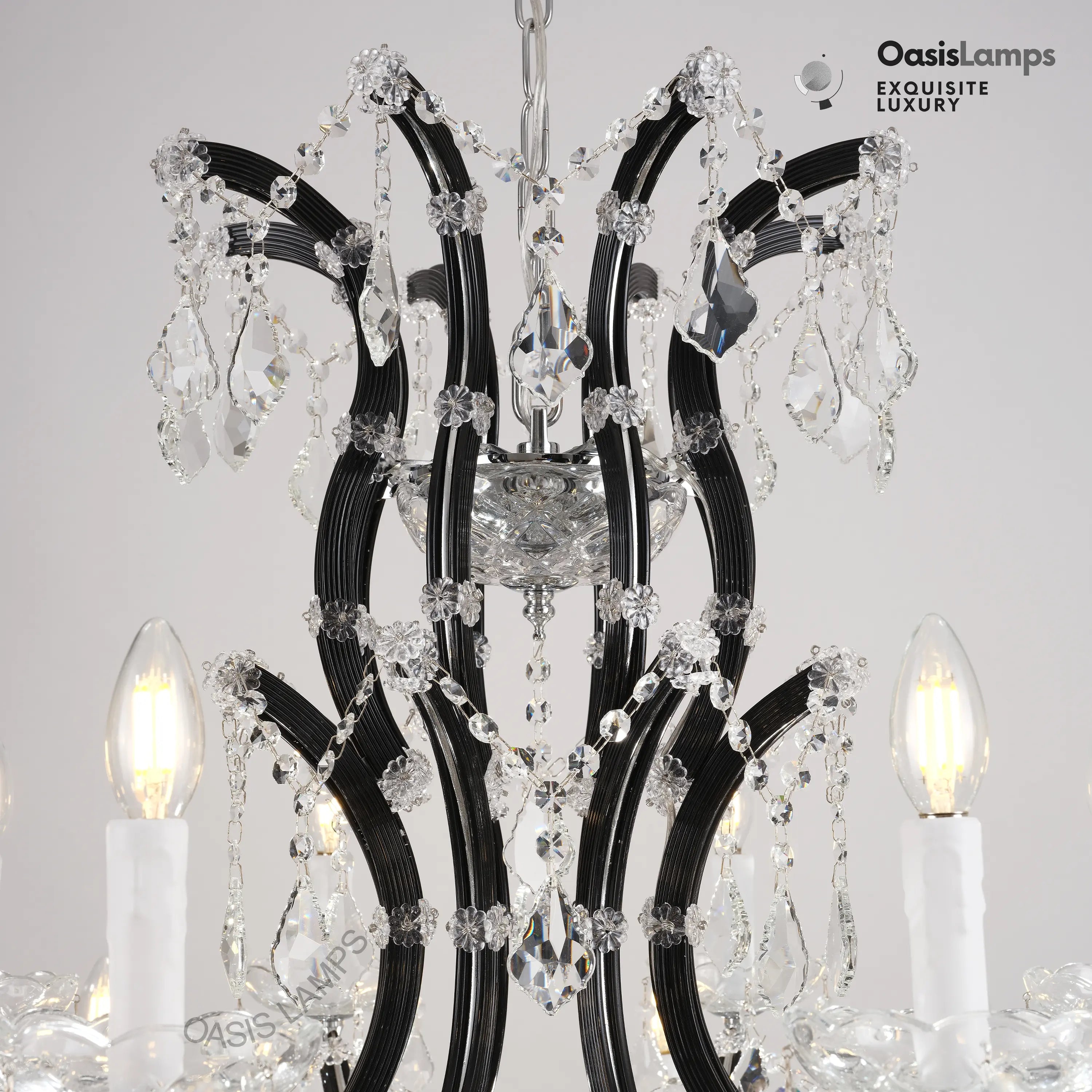 Crystal Candle Classical Chandelier 18" 40" 48"D