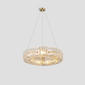 Mia Round Halo Crystal Ring Chandelier