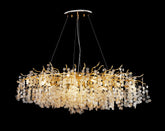 Quartet Organic Branching Oval Penny Chandelier