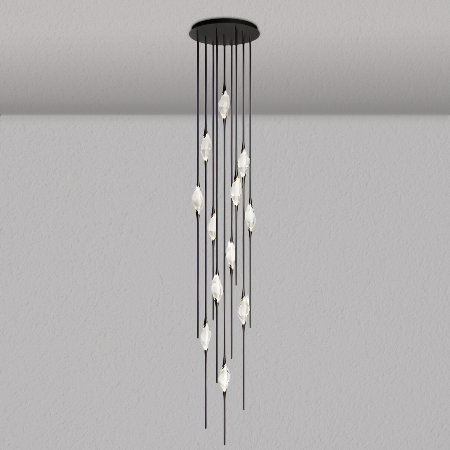 PEZEO CRYSTAL CHANDELIER 21''HPEZZEO CRYSTAL CHANDELIER 21''H